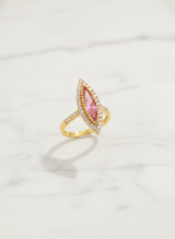 NXGOLD Pink Royale Marquise Statement Ring