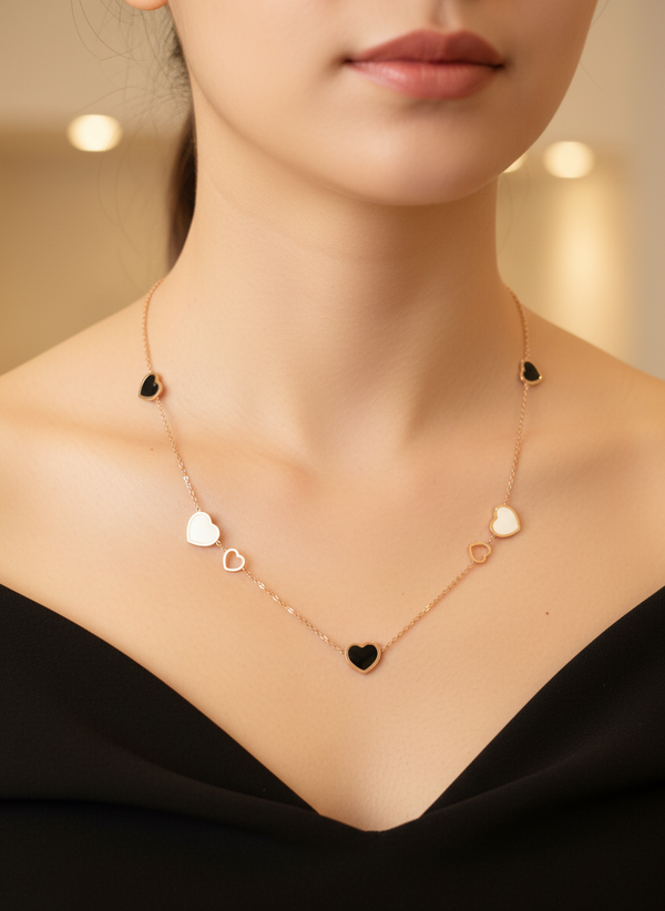 Elegant Rose Gold Heart Pendant Necklace for Women