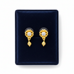 NXGOLD Blossom Spark Crystal Drop Earrings