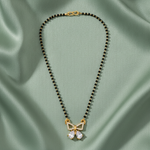 Elegant Butterfly Mangalsutra with Sparkling CZ Stones