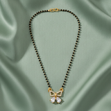 Elegant Butterfly Mangalsutra with Sparkling CZ Stones