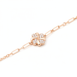 Rose Gold Four Leaf Clover Designer 925 Silver Bracelet
