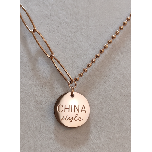 Elegant Rose Gold Asymmetrical Chain Pendant Necklace