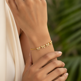 Imperial Sparkling Bow Chain Bracelet for Women & Girls