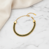 NXGOLD Designer Green Cubic Zirconia Bracelet for Women