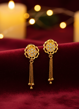 Floral Design Tassel Earrings for Women