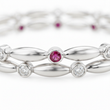 92.5 Silver Premium Bangles with Ruby & Cubic Zirconia