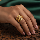 NXGOLD Elegant Interwoven Designer Ring for Women