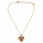 Lucky Evil Eye Heart Pendant Chain Necklace for Women