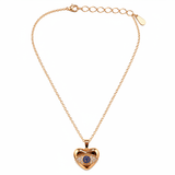 Lucky Evil Eye Heart Pendant Chain Necklace for Women