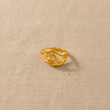 NXGOLD Elegant Leaf Design Adjustable Ring for Women