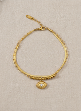 NXGOLD Trendy Double Layer Evil Eye Bracelet