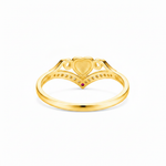 NXGOLD Stylish Heart Charm Gold Finish Ring for Women