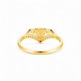 NXGOLD Stylish Heart Charm Gold Finish Ring for Women