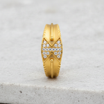 Imperial Twin-Triangle Crystal Ring