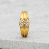 Imperial Twin-Triangle Crystal Ring