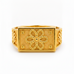 Royal Bloom Heritage Gold Statement Ring for Men
