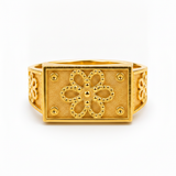 Royal Bloom Heritage Gold Statement Ring for Men