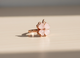 Rose Gold Clover Flower Ring for Women