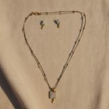 NXGOLD Crystal Veil Pendant & Earrings Set