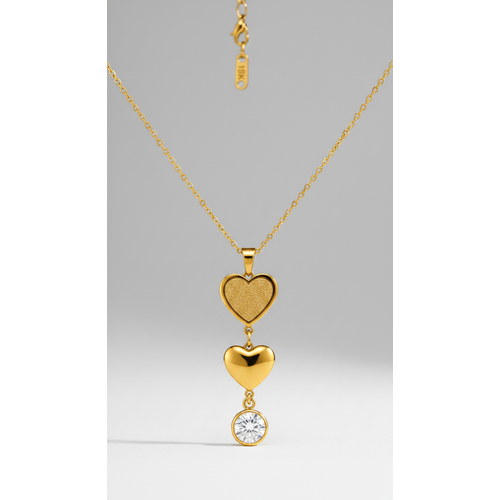 Celestial Love Heart Cascade Necklace