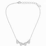 Love Sparkle Triple Heart Necklace for Women