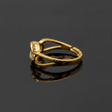 Infinity Loop Cubic Zirconia Open Ring for Women & Girls