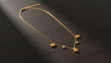 Golden Bloom Crystal Drop Necklace