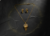 NXGOLD Luxury Gold Finish Crystal Pendant Necklace Set