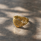 Traditional Filigree Gold Ring for Women
