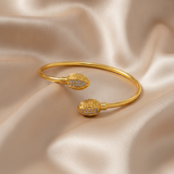 Luxury Oval Greek Key Open Kada Bracelet for women & girls