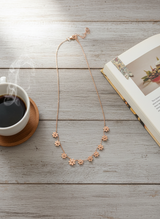Elegant Rose Gold Floral pendant Necklace