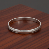Luxury 925 Sterling Silver Traditional Pattern Kada for Men