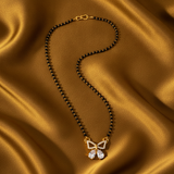 Elegant Butterfly Mangalsutra with Sparkling CZ Stones