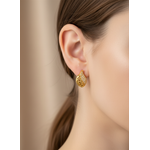 NXGOLD Leaf Design Gold-Toned Hoop Earrings for Women
