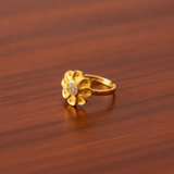 Luxury Floral Adjustable Finger Ring for Women