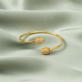 Luxury Oval Greek Key Open Kada Bracelet for women & girls