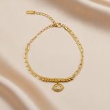 NXGOLD Trendy Double Layer Evil Eye Bracelet