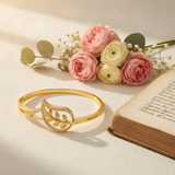 Designer Botanical Leaf CZ Gold Bracelet Women & Girls