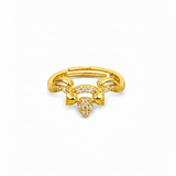 NXGOLD Deer Antler CZ Adjustable Ring for Women