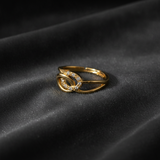 Infinity Loop Cubic Zirconia Open Ring for Women & Girls