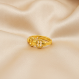NXGOLD Elegant Twin Circle Heritage Adjustable Ring for Women