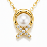 Elegant Gold Bead Chain Necklace with Pearl Pendant