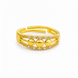 Trendy Triple Ball CZ Adjustable Ring for Women & Girls