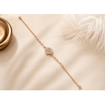 Elegant Rose Bloom CZ Sterling Silver Bracelet for Women