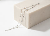925 Sterling Silver Double Layer Bead Bracelet for Women