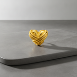 NXGOLD Designer Heart Adjustable Ring for Women