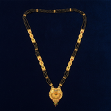 Ethnic Mangalsutra with Intricate Floral Temple Pendant