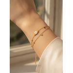 NXGOLD Double Layer Daisy Charm Bracelet for Women