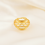 Modern Lattice Gold Finish Ring for Women